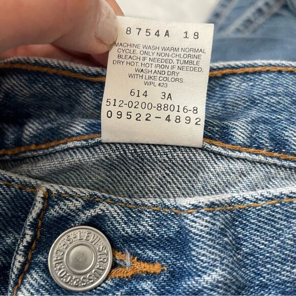 Levi’s 550 jeans vintage relaxed tapered high waist blue denim size 20W plus mom - Picture 6 of 9